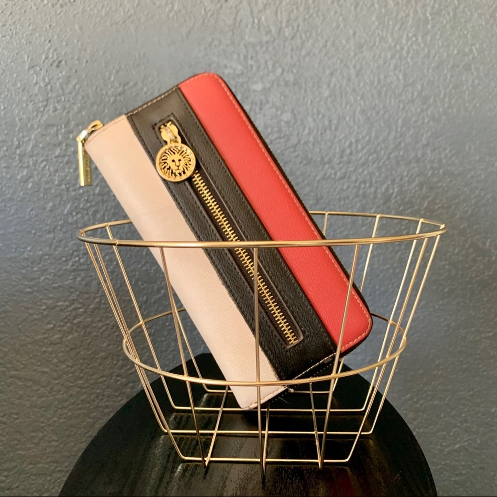 Anne Klein Black Red and White Wallet